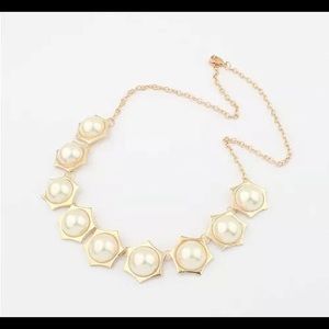 ♦️Golden pearl necklace